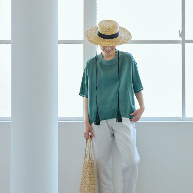 とろみ麻のＴシャツ