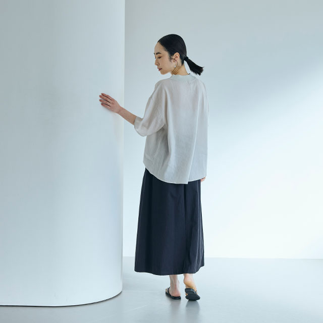 とろみ麻のＴシャツ