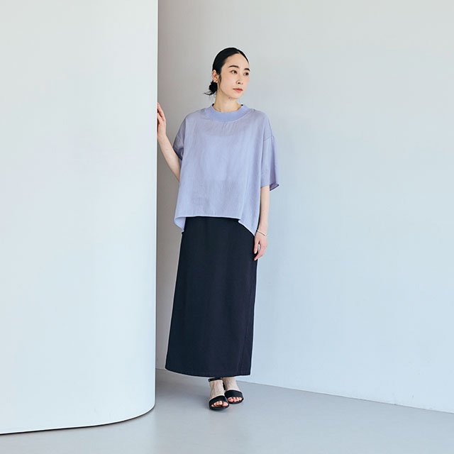 とろみ麻のＴシャツ