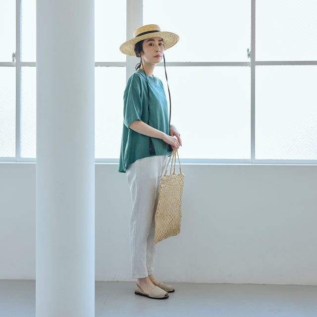 とろみ麻のＴシャツ