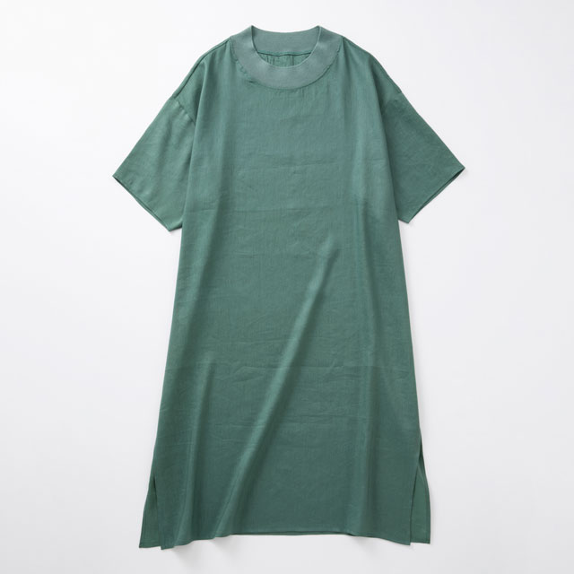 とろみ麻のＴシャツチュニック
薄茶