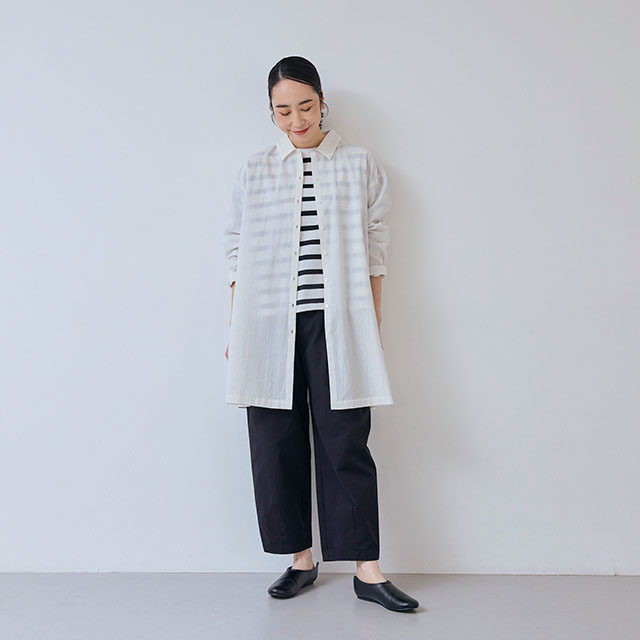 ドットドビーのシャツコート