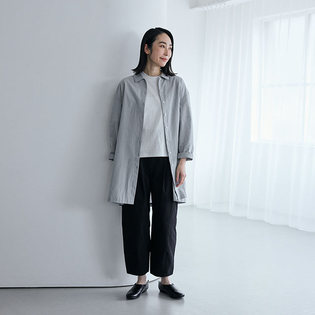 ドットドビーのシャツコート