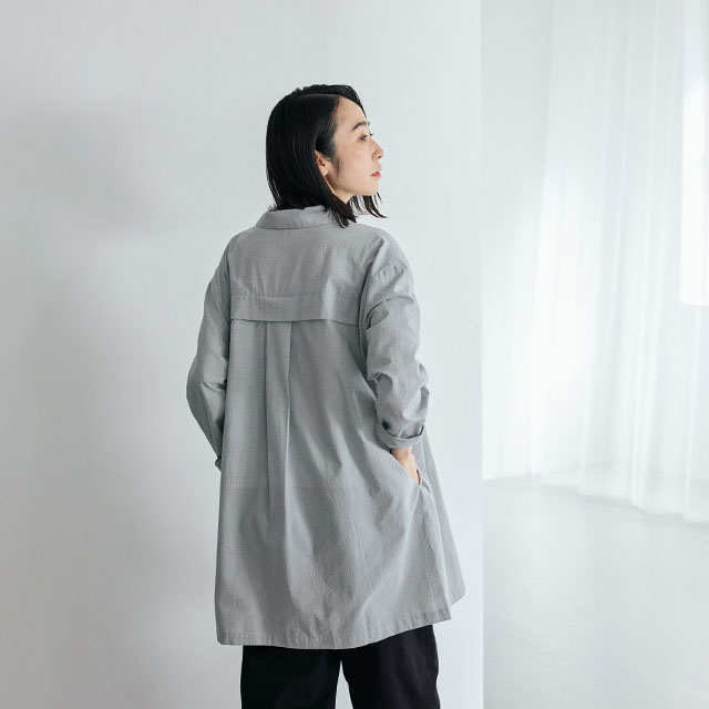 ドットドビーのシャツコート