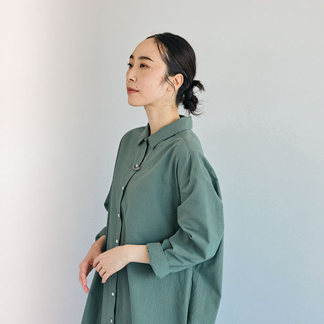 ドットドビーのシャツコート