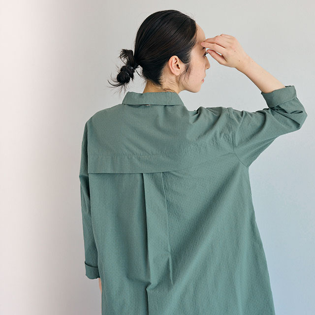 ドットドビーのシャツコート