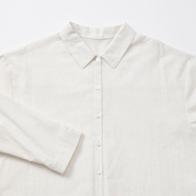 ドットドビーのシャツコート