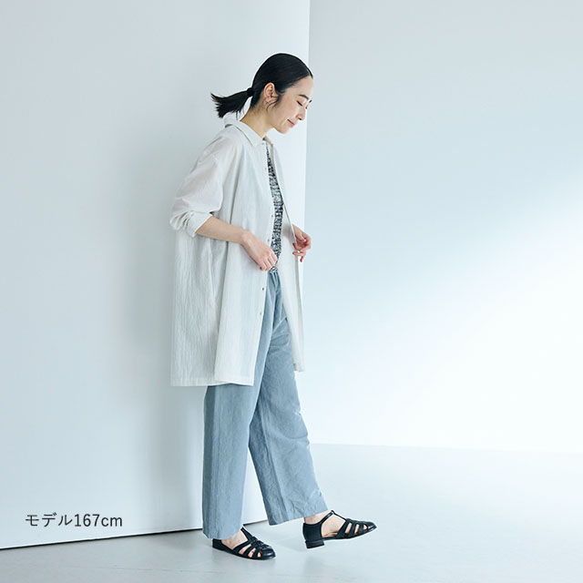 ドットドビーのシャツコート