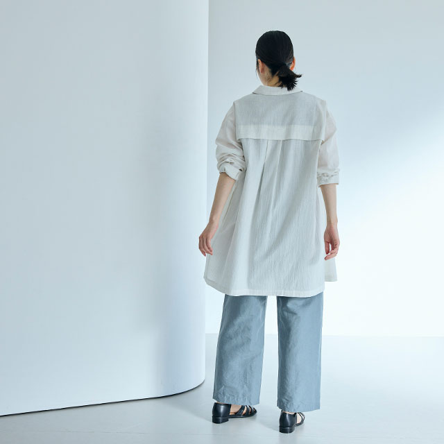 ドットドビーのシャツコート