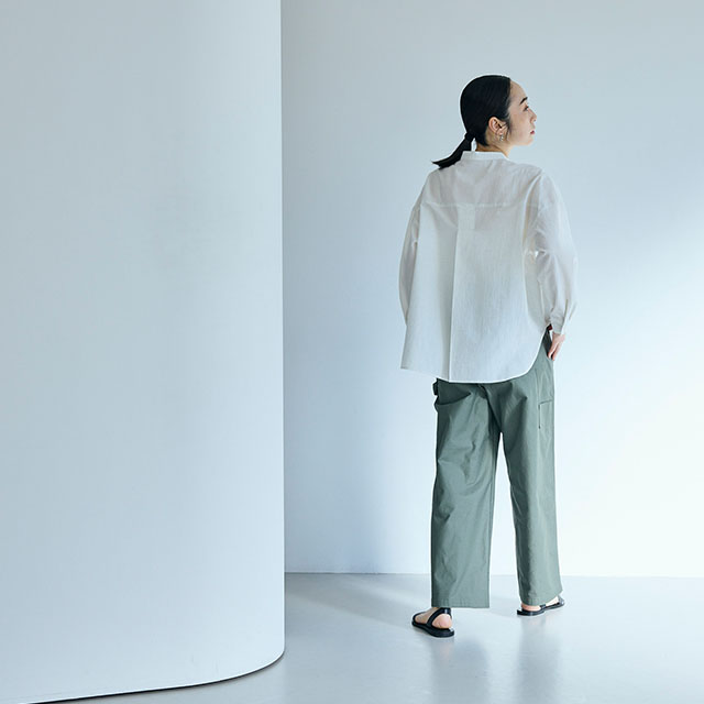 ドットドビーのブラウス