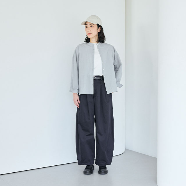 ドットドビーのブラウス