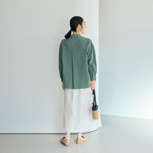 ドットドビーのブラウス