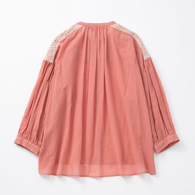 ラッセル編みの羽織りブラウス