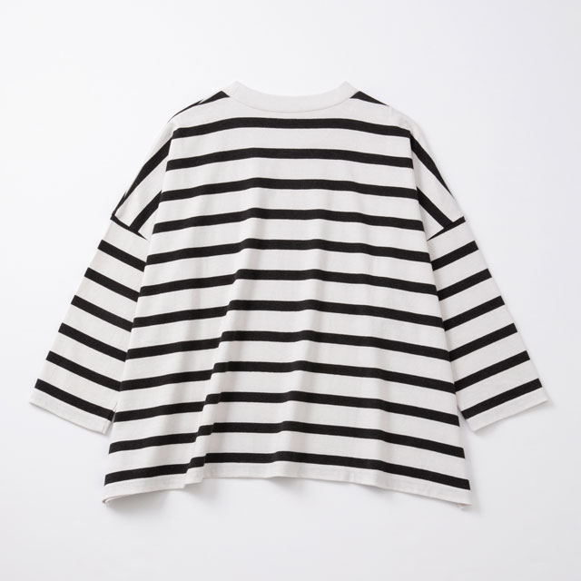 【WEB限定】大人の杢Tシャツ　長袖　ボーダー