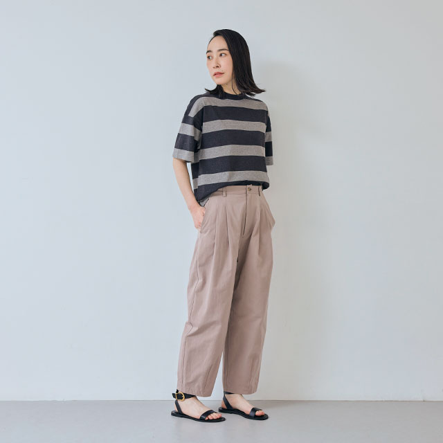 【WEB限定】大人の杢Tシャツ 半袖 ボーダー