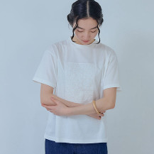 布ぬのTシャツ　ボーラレース水玉大