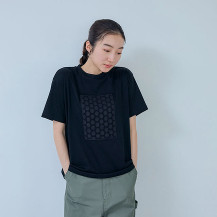 布ぬのTシャツ　ボーラレース水玉大