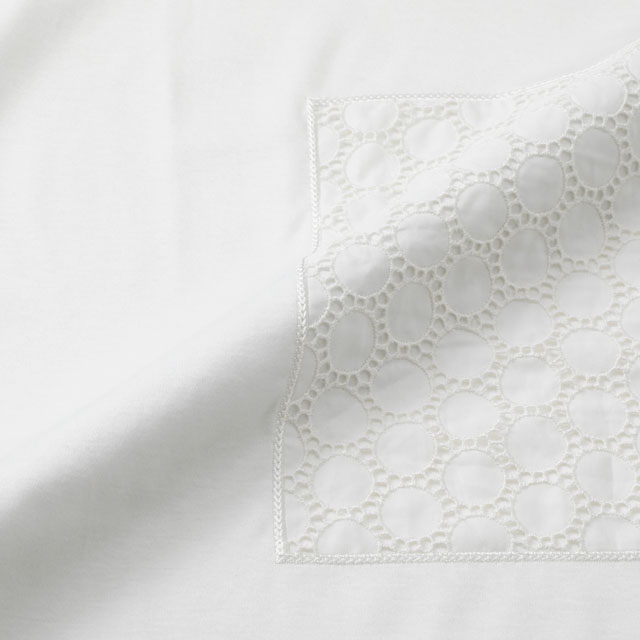 布ぬのTシャツ　ボーラレース水玉大