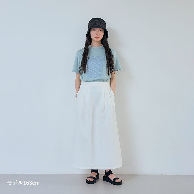 布ぬのTシャツ　ボーラレース水玉大