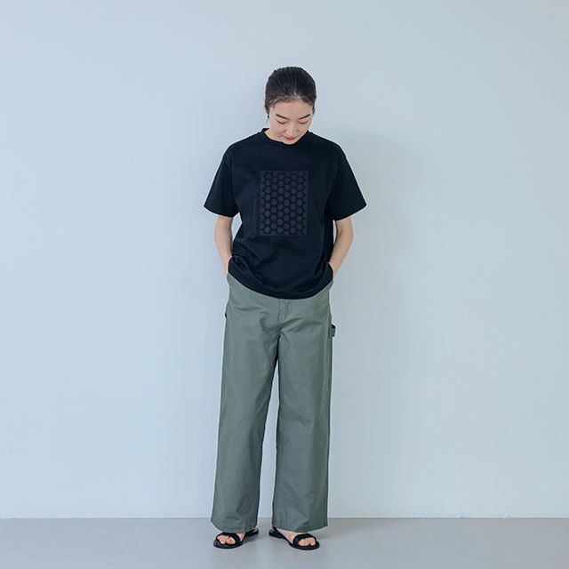 布ぬのTシャツ　ボーラレース水玉大