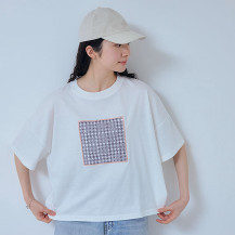 布ぬのTシャツ　ワイド　オパールマス紋