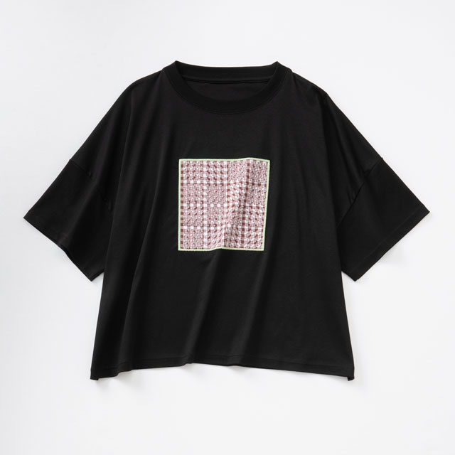 布ぬのTシャツ　ワイド　オパールマス紋