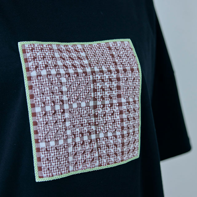 布ぬのTシャツ　ワイド　オパールマス紋