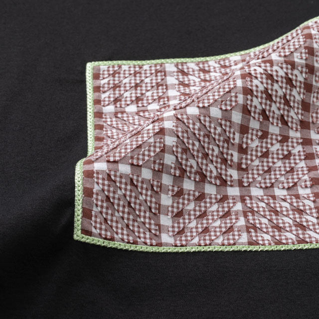 布ぬのTシャツ　ワイド　オパールマス紋