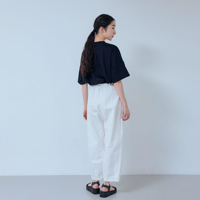 布ぬのTシャツ　ワイド　オーガンジー格子