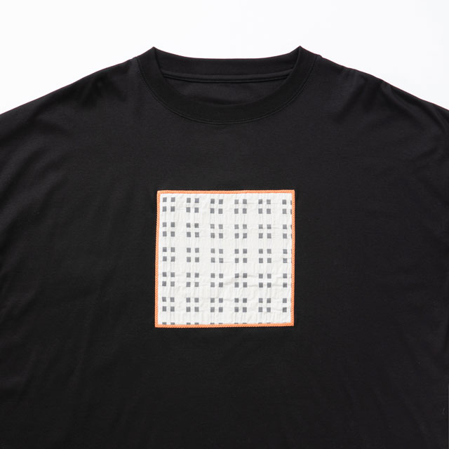 布ぬのTシャツ　ワイド　オーガンジー格子