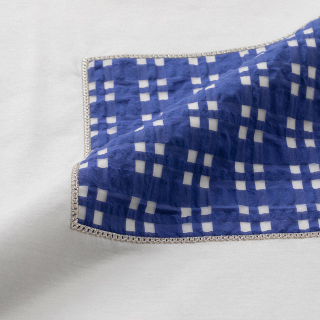 布ぬのTシャツ　ワイド　オーガンジー格子