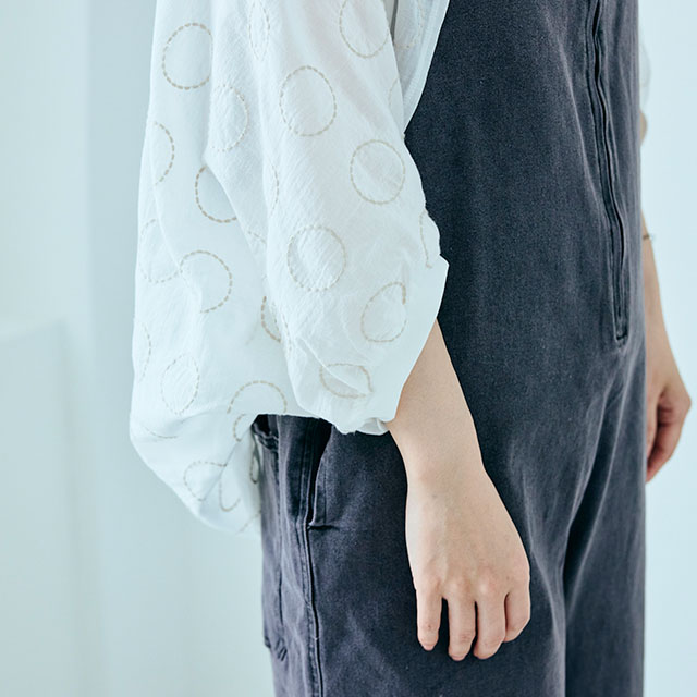 刺繍のボレロ　丸紋