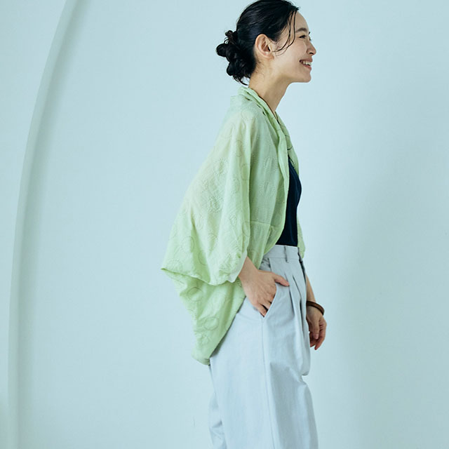 刺繍のボレロ　丸紋
