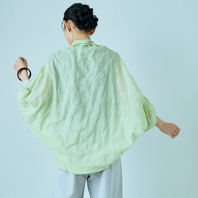 刺繍のボレロ 丸紋