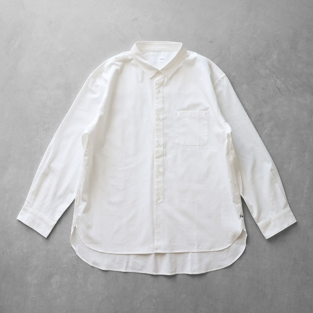 オーガニックコットンライトオックスビッグシャツ スチールグレー F