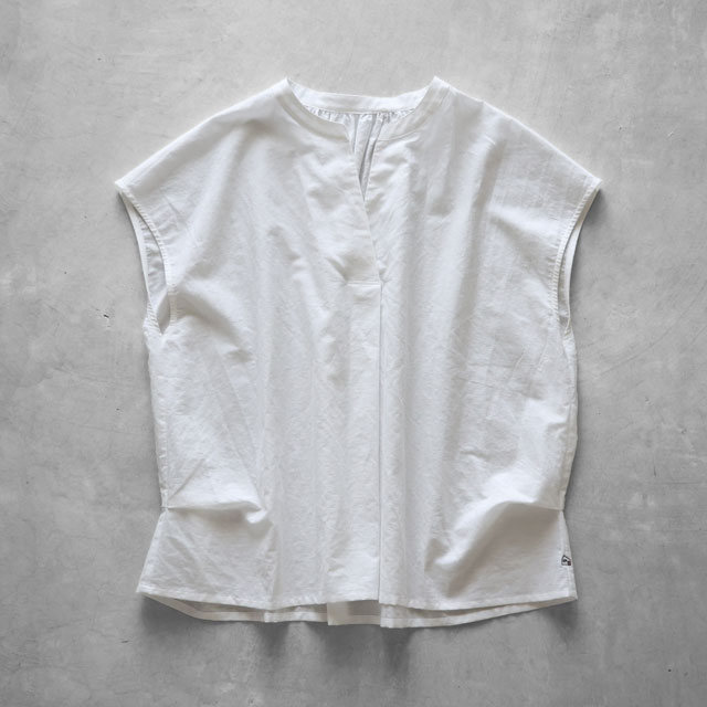 コットンリネンフレンチスリーブ グレー レディスF