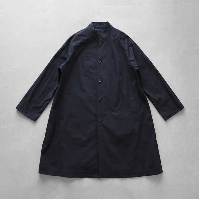 オーガニックコットンライトオックスアトリエコート スチールグレー F