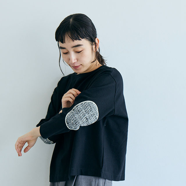 布ぬのバスクシャツワイド ツイード