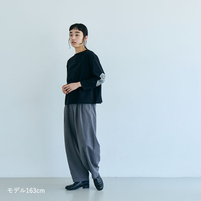 布ぬのバスクシャツワイド ツイード