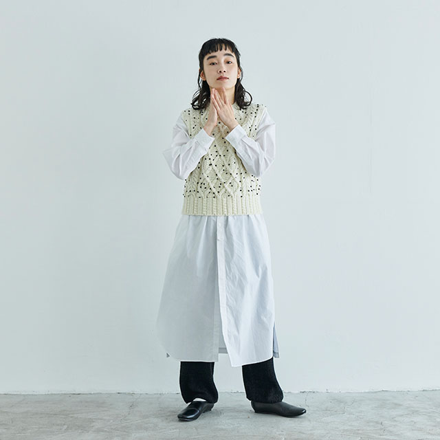 COOHEM別注 アラン編みベスト