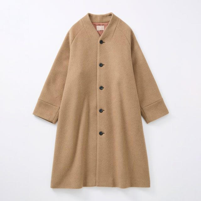 尾州ウールのラグラン袖コート