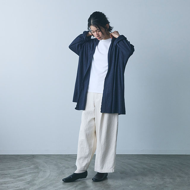 【WEB限定】ao なめらかローブカーディガン