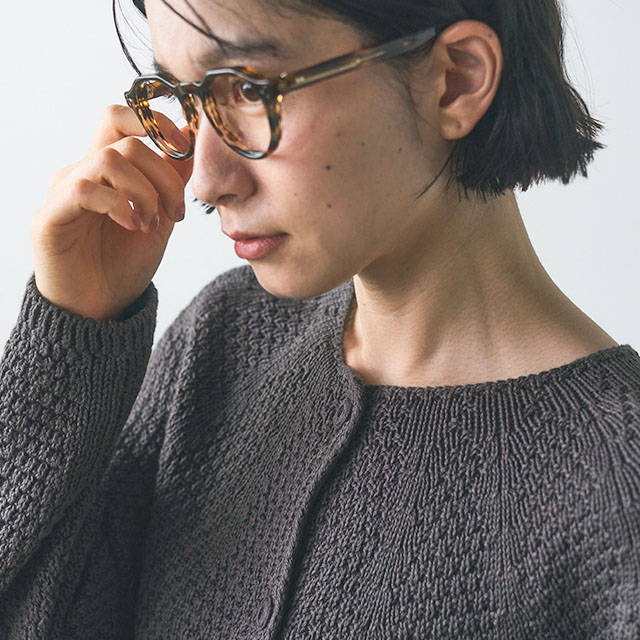 【WEB限定】ao ガーゼなニットカーディガン