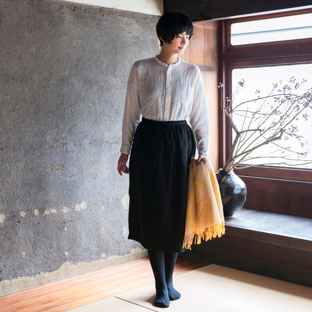 麻ウールの巻きスカート 衣料品 中川政七商店 公式サイト
