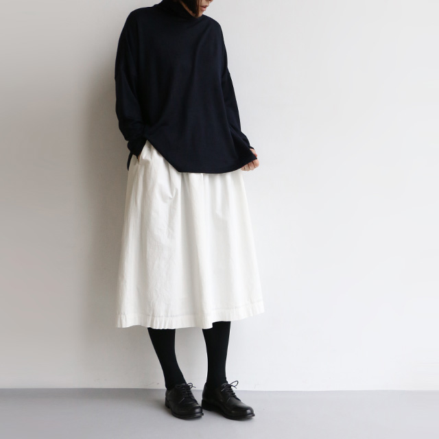 ヘンプコットンのギャザースカート 白｜衣料品｜中川政七商店 公式サイト