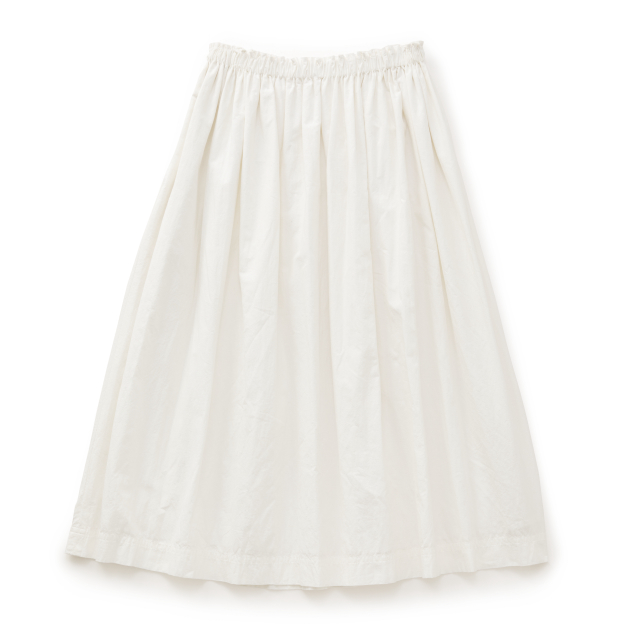 ヘンプコットンのギャザースカート 白|衣料品|中川政七商店 公式サイト