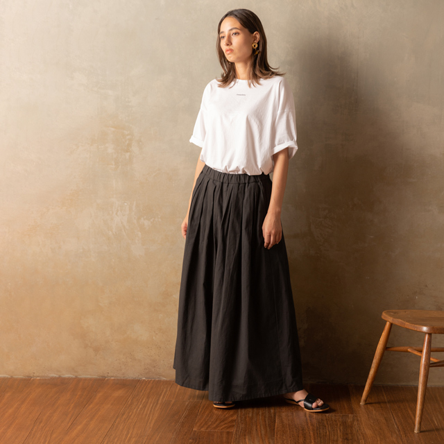 ８部丈スカーチョ ブラック FREE