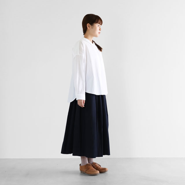 やわらかコットンロングスカート ダークグレー F