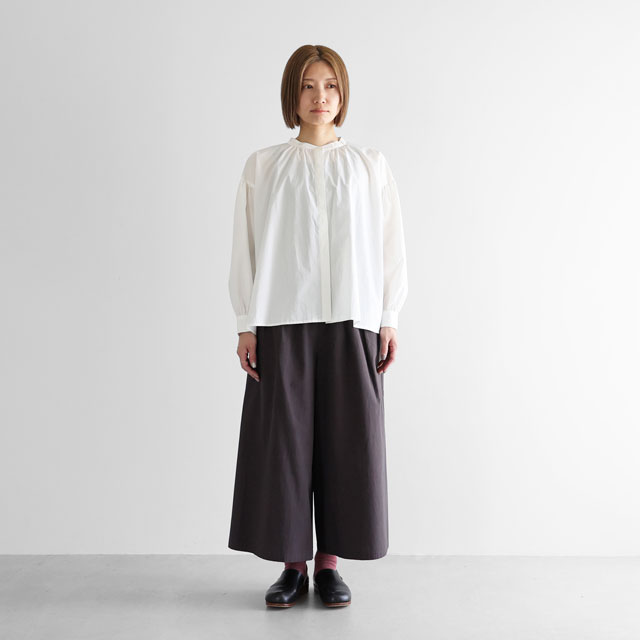 やわらかコットンスカートパンツ ダークグレー F