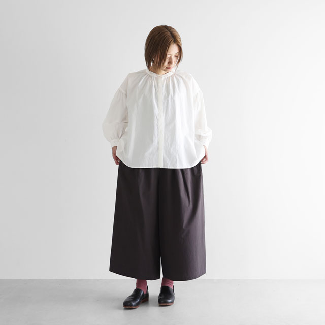 やわらかコットンスカートパンツ ダークグレー F